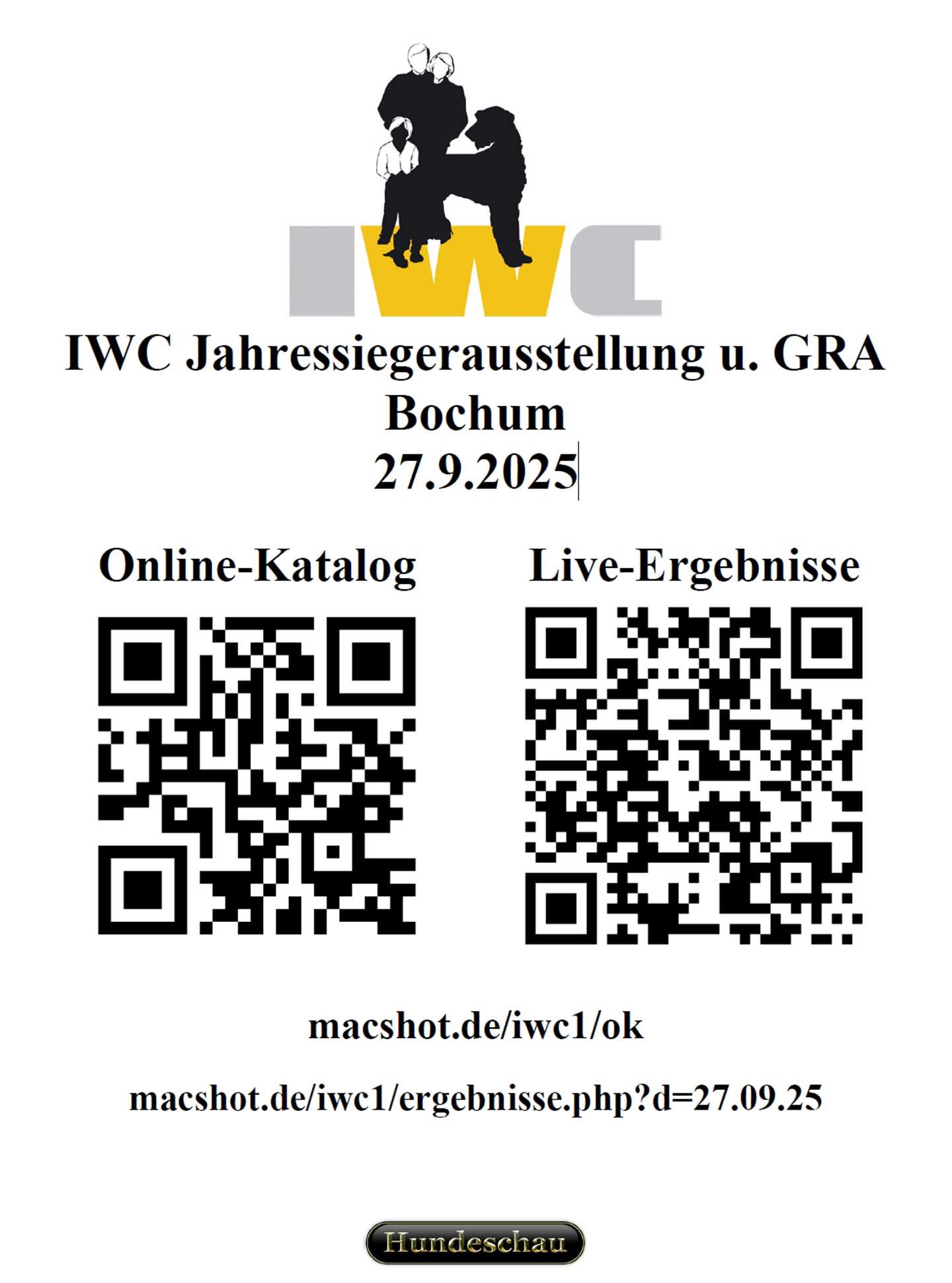 IWC Jahressiegerausstellung u. GRA Bochum 27.9.2025