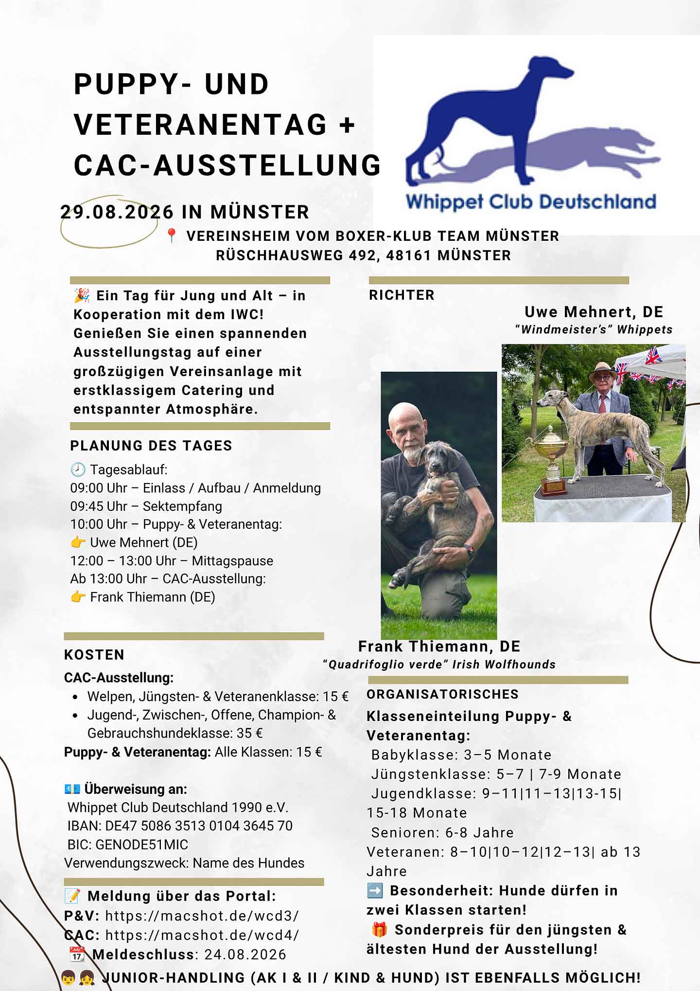 Puppy- und Veteranentag & CAC